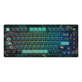 AKKO MOD007V3 HE 75% langallinen mekaaninen näppäimistö Hall Effect -kytkimillä, CNC-alumiinikotelo, PBT-ASA-näppäinhatut, RGB, musta