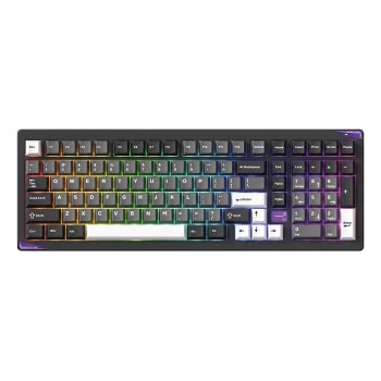 AKKO GEM 02 VIA langallinen mekaaninen näppäimistö, TKL 87 näppäintä, musta & hopea, hot-swappable, RGB, USB-C