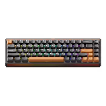 AKKO RAY68-HE Brown mekaaninen pelinäppäimistö 68 näppäintä Tri-Mode langaton