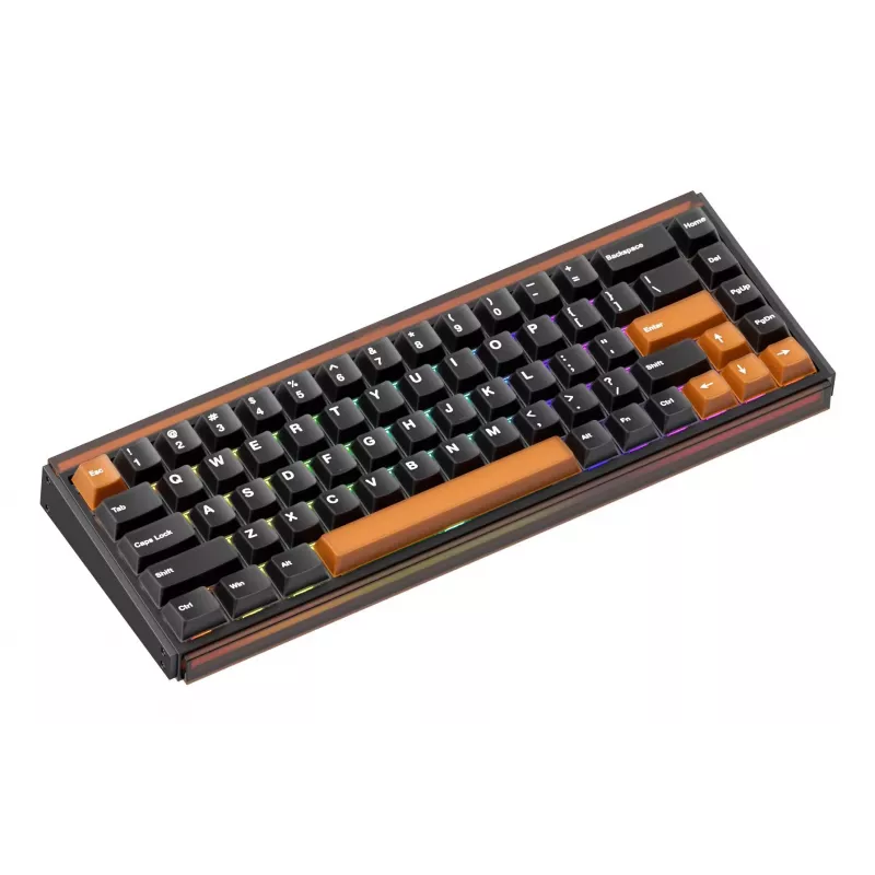 AKKO RAY68-HE Brown mekaaninen pelinäppäimistö 68 näppäintä Tri-Mode langaton