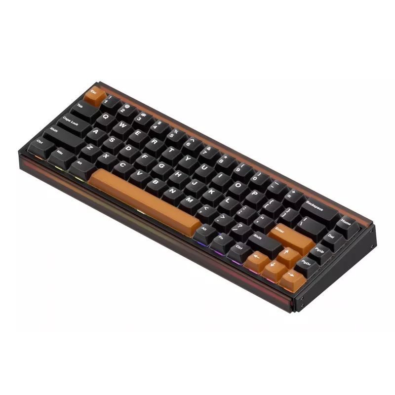 AKKO RAY68-HE Brown mekaaninen pelinäppäimistö 68 näppäintä Tri-Mode langaton