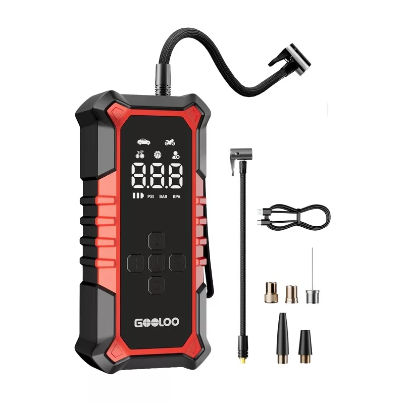 GOOLOO A6 Gear -ilmakompressori - digitaalinen rengastäyttö 150 PSI, 6000mAh akku, LED-taskulamppu, USB-C-lataus