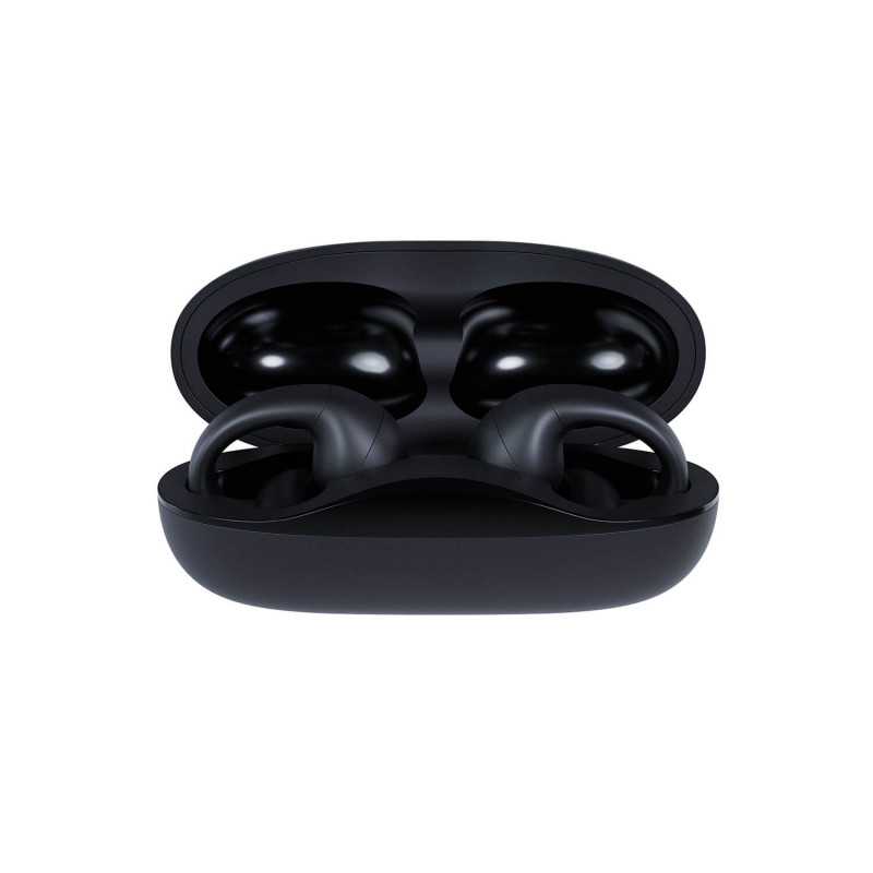 Happy Plugs Clip langattomat Open-Ear Clip-On -nappikuulokkeet (musta)