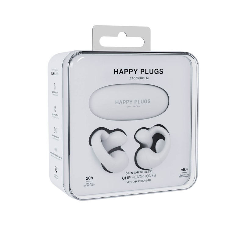 TURA SCANDINAVIA AB Happy Plugs Clip - True Wireless Open-Ear -nappikuulokkeet (valkoinen)
