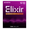 Elixir 16052 Phosphor Bronze Light NANOWEB akustisen kitaran kielet (12-53)