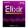 Elixir 16052 Phosphor Bronze Light NANOWEB akustisen kitaran kielet (12-53)