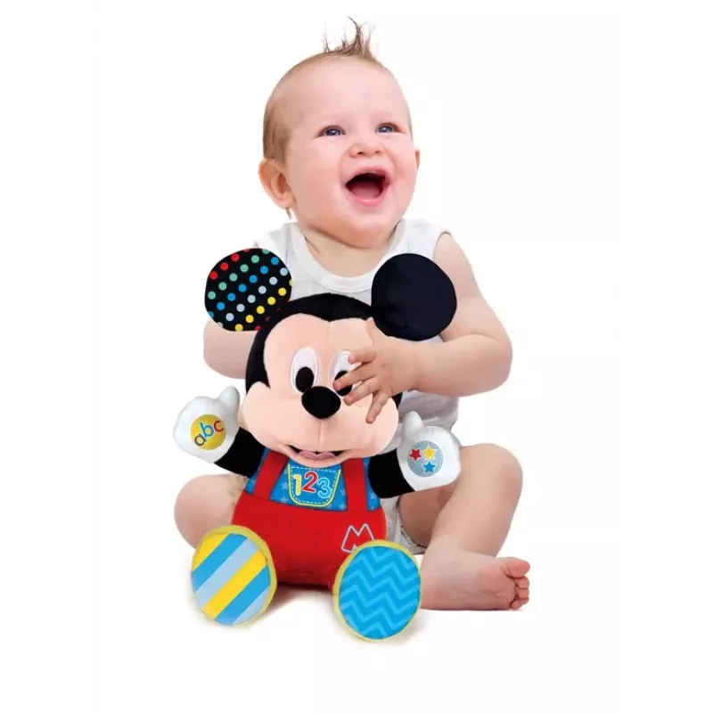 Clementoni Disney Baby Mickey Mouse interaktiivinen pehmolelu, opettaa ja halaa, puolan kieli 50131