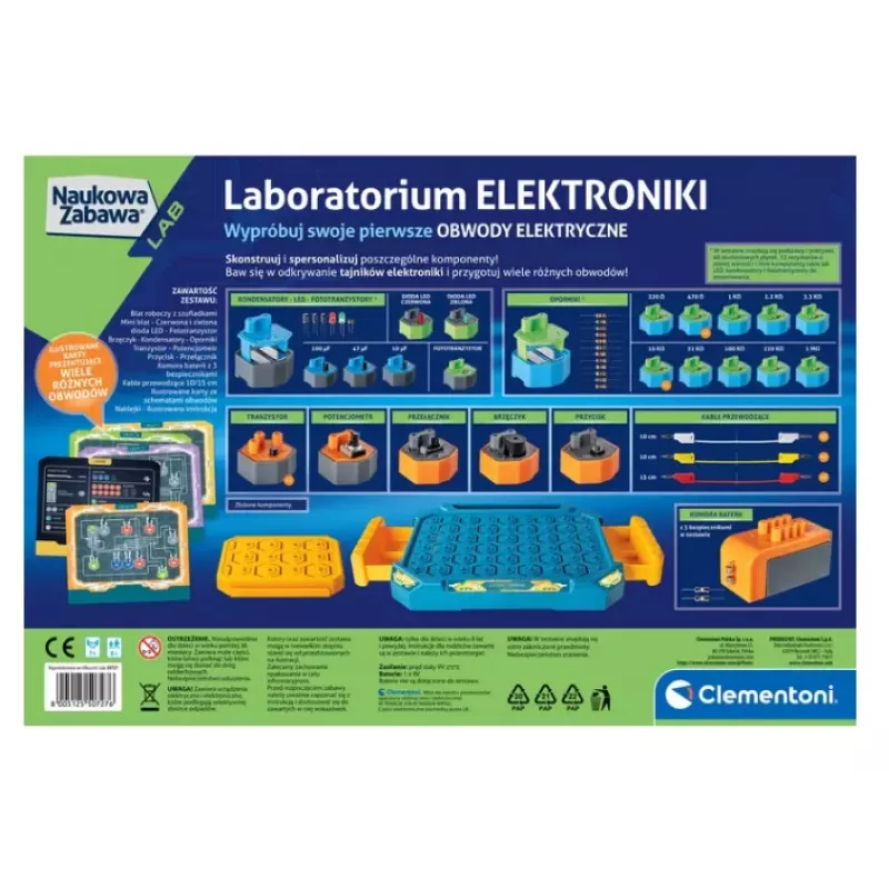 Clementoni Science Fun Elektroniikkalaboratorio puolan kieli 21284