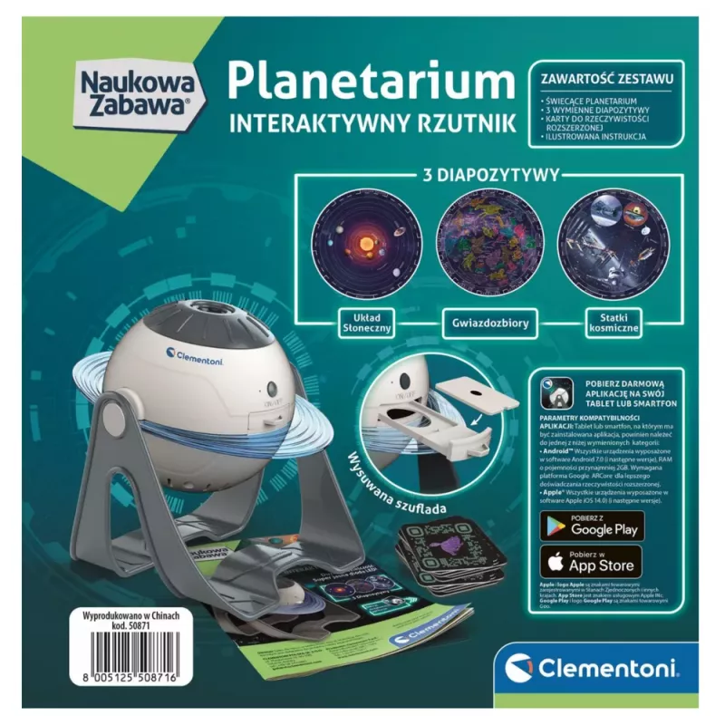 Clementoni Interaktiivinen planetaarioprojektori puolan kieli 50871