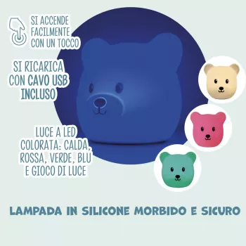 Koala Games G2535 karhu ladattava silikonilamppu
