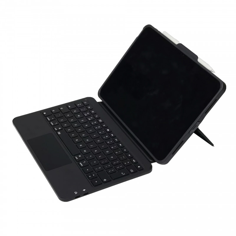 DEQSTER Prime näppäimistökotelo iPad 10. sukupolvelle (2022) UK QWERTY musta