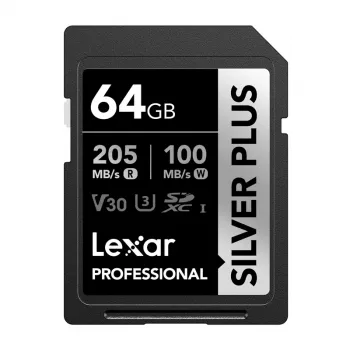 Lexar Professional SILVER PLUS SDXC 64GB muistikortti UHS-I U3 V30 A2