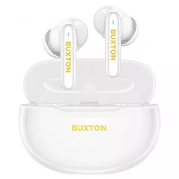 Buxton BTW 7200 Tuya langattomat nappikuulokkeet latauskotelolla, valkoinen