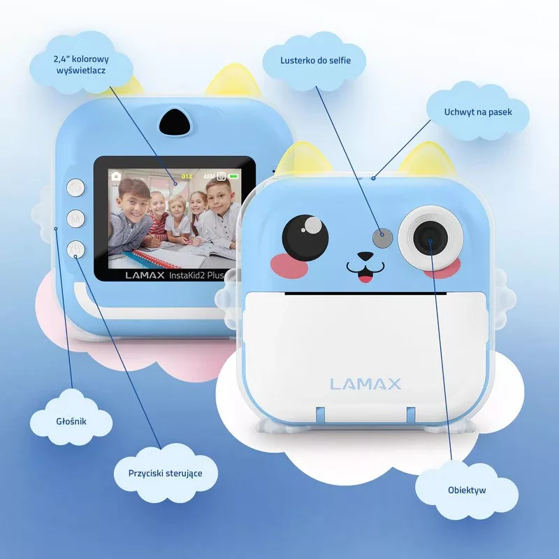 LAMAX InstaKid2 Plus lasten kamera, sininen