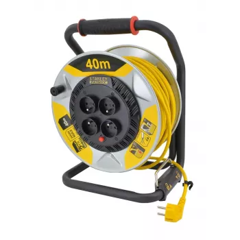 STANLEY kaapelikela jatkojohto 40 m 3x1,5 mm 16A IP20 musta