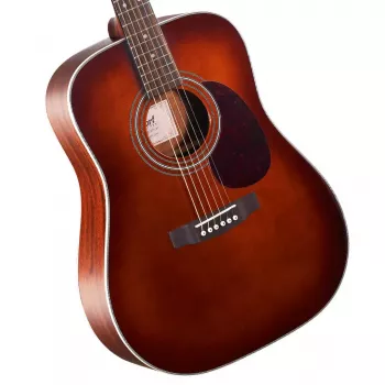 Cort Earth 70 BR akustinen kitara - Dreadnought, massiivinen Sitka-kuusikansi, mahonki pohja ja sivut, Natural Satin