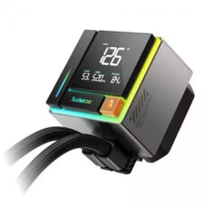 Sudokoo Energlo 360 AiO neste-CPU-jäähdytin, LCD-näyttö, ARGB - 360mm, musta