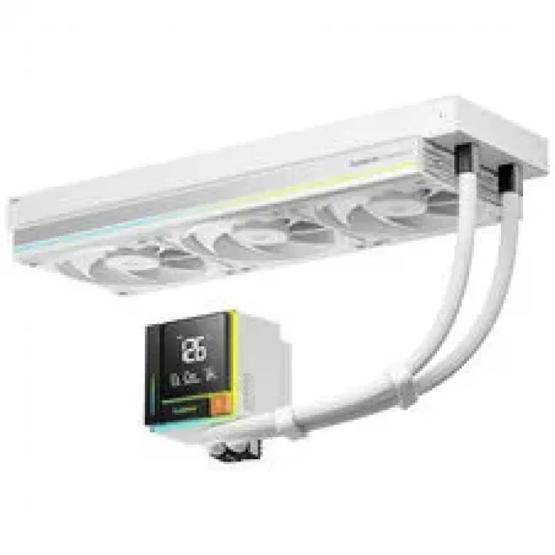 Sudokoo Energlo 360 AiO Liquid Cooler, LCD Display, ARGB - 360mm, valkoinen