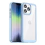 iLike Apple iPhone 14 Pro Max -kovakuori geelikehyksellä läpikuultava sininen
