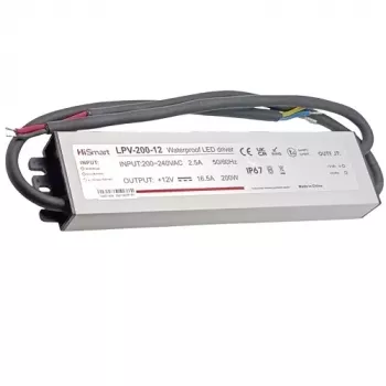 HISMART LPV-200-12 virtalähde 12V 16,5A 200W IP67