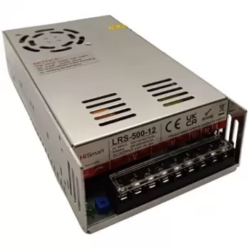 HISMART LRS-500-12 12V 40A 500W AC-DC-virtalähde