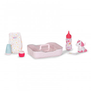 ZAPF CREATION BABY born nukkumaanmenosetti – 3-osainen nuken yöpuku, hattu & tutti 43 cm nukeille
