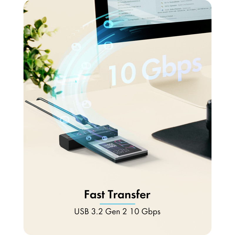 IcyBox IB-2911MSCL-CU31 telakointi- ja kloonausasema M.2 NVMe- ja 2,5/3,5