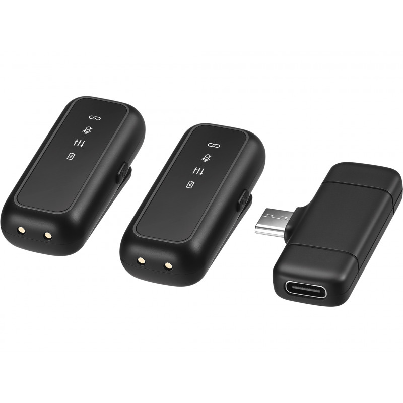 SANDBERG Streamer USB-C langaton mikrofoni x2 - kaksimikrofonisetti - 20 Hz - 20 kHz