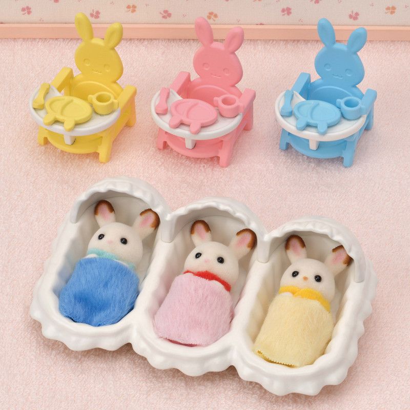 Sylvanian Families kolmoset aloituspaketti - vauvanhoitotarvikkeiden leikkisarja
