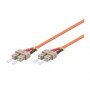 Microconnect 1m SC/UPC-SC/UPC Duplex Multimode OM2 kuitu-patchkaapeli, LSZH, oranssi
