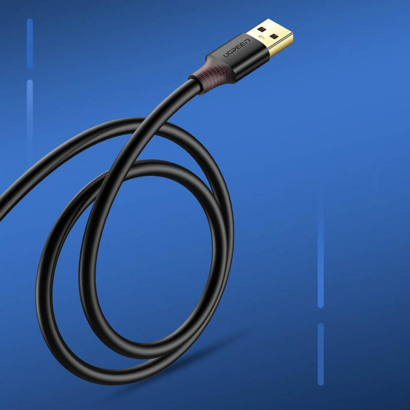 UGREEN US129 USB 3.0 jatkokaapeli 0,5 m musta