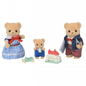 EPOCH Sylvanian Families Biscuit Bear perhe - 4 keräilyfiguuria