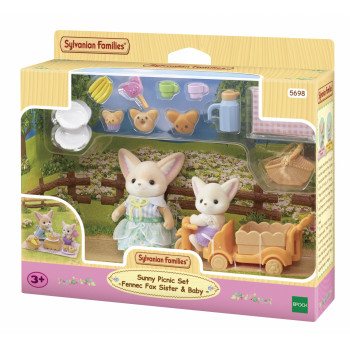 EPOCH Sylvanian Families aurinkoinen piknik-setti - fennekkikettu sisko & vauva