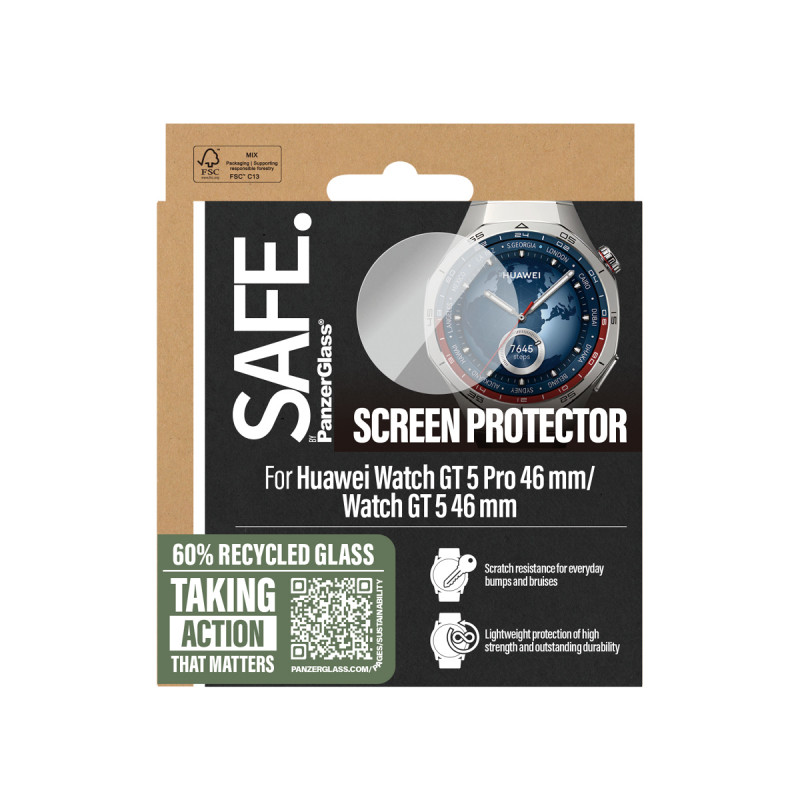 SAFE by PanzerGlass -panssarilasisuojus Huawei Watch GT 46mm / Pro 46mm -kelloille