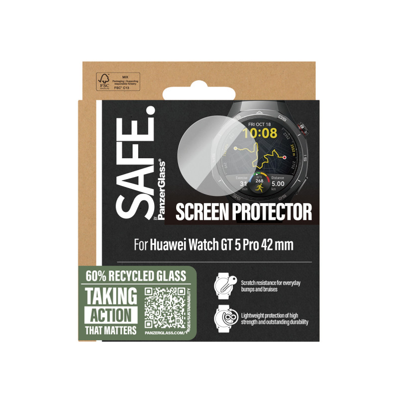 PanzerGlass SAFE -panssarilasisuojus Huawei Watch GT 5 Pro 42mm -kelloille