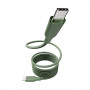 PanzerGlass empower Magnetic 240W USB-C - USB-C -kaapeli 1,5 m vihreä
