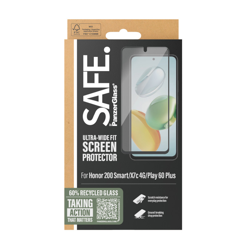 SAFE by PanzerGlass Honor 200 SmartScreen-suojus Ultra-Wide Fit SARNUWFG18200