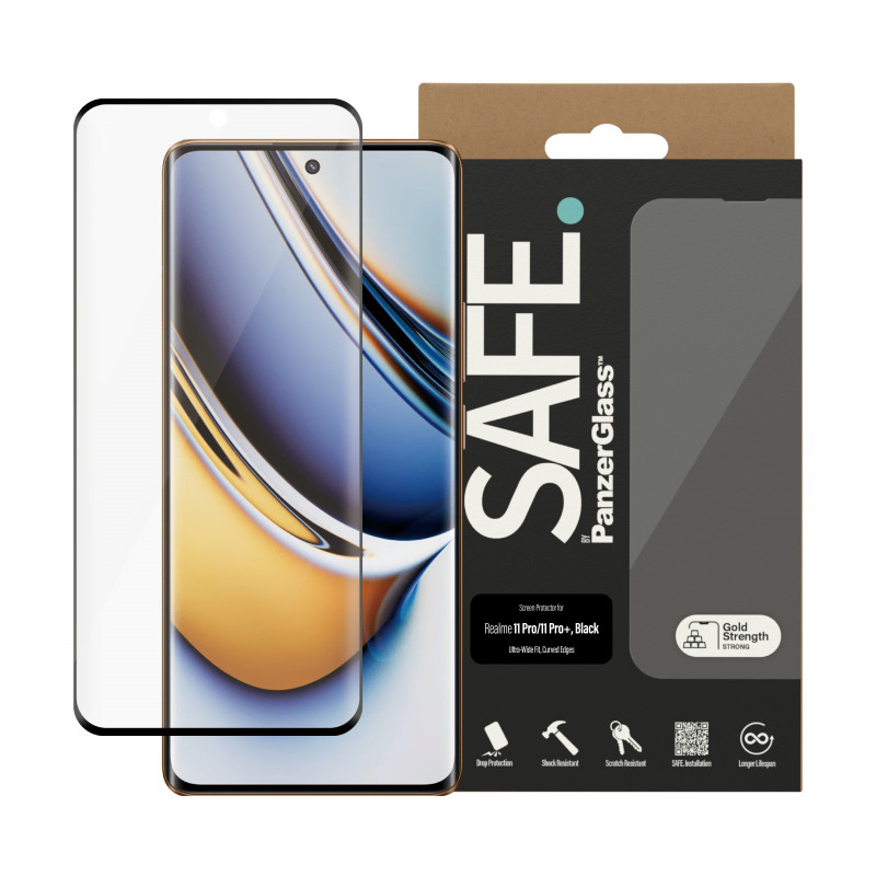 SAFE by PanzerGlass Realme 11 Pro / 11 Pro+ näytönsuoja Ultra-Wide Fit musta
