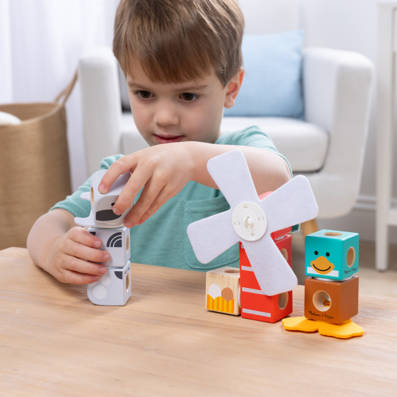 Melissa & Doug Blockables Maatilan ystävät -sarja