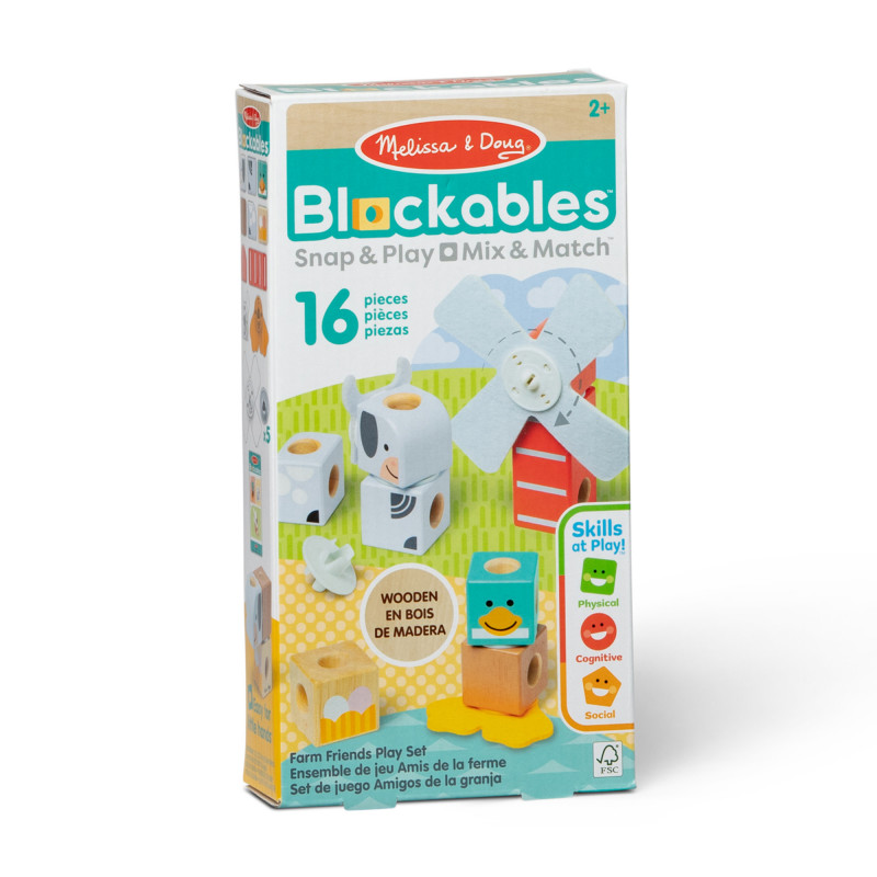 Melissa & Doug Blockables Maatilan ystävät -sarja