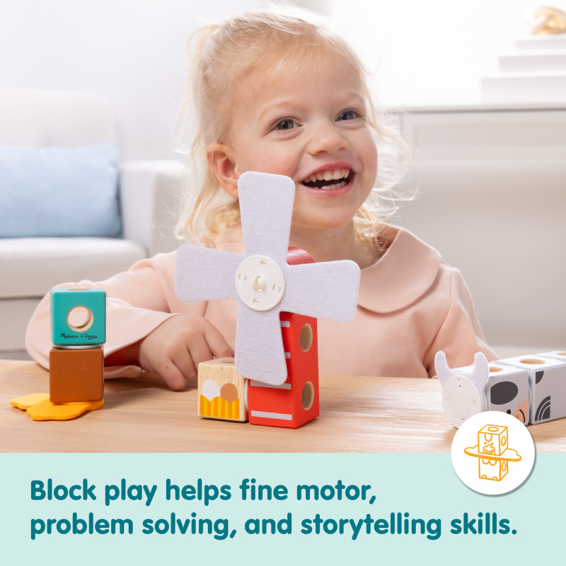 Melissa & Doug Blockables Maatilan ystävät -sarja