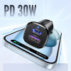UGREEN EC305 30W USB-C + USB-A seinälaturi PD 3.0 PPS Quick Charge 3.0 musta