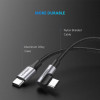 UGREEN USB-C - USB-C kulmakaapeli QC 3.0 PD 3A 60W 1 m musta