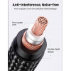 UGREEN AV182 XLR-uros - 3,5 mm TRS-uros -audiokaapeli 1 m musta