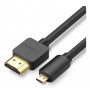 UGREEN HD127 Micro-HDMI-HDMI-kaapeli 4K 3D 1m musta