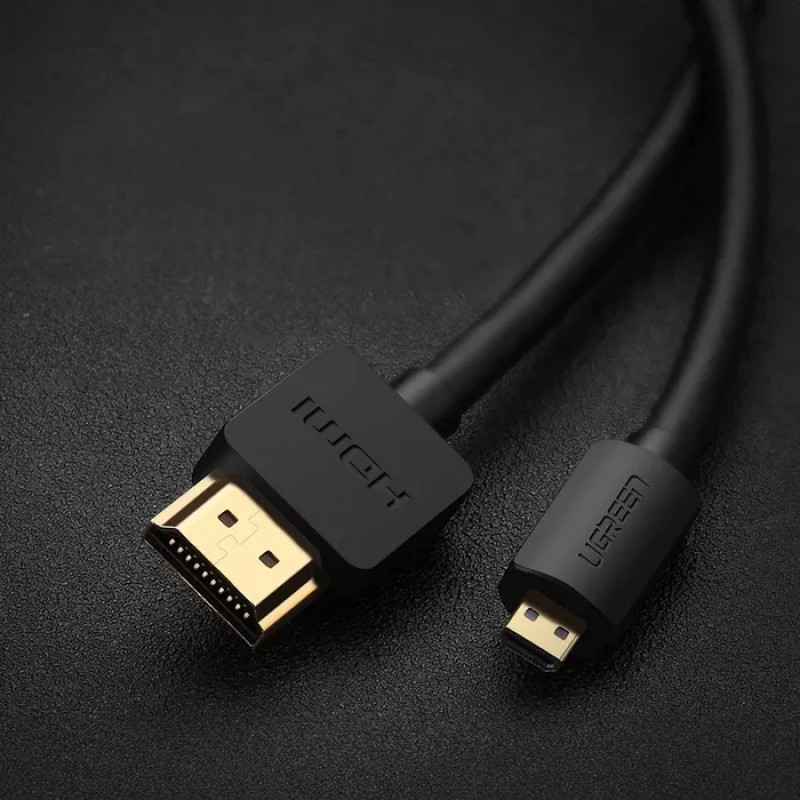 UGREEN HD127 Micro-HDMI-HDMI-kaapeli 4K 3D 1m musta