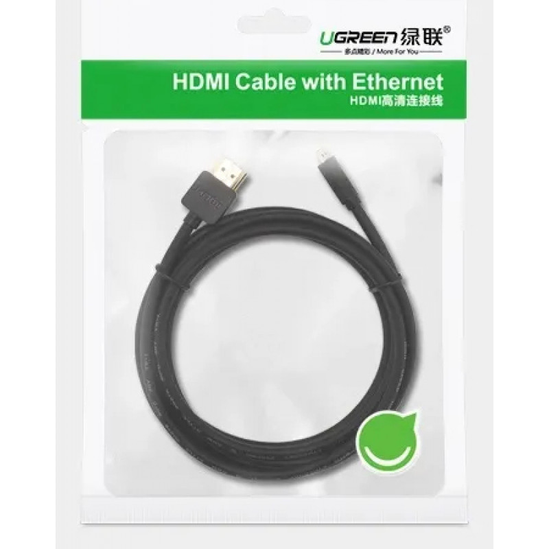 UGREEN HD127 Micro-HDMI-HDMI-kaapeli 4K 3D 1m musta