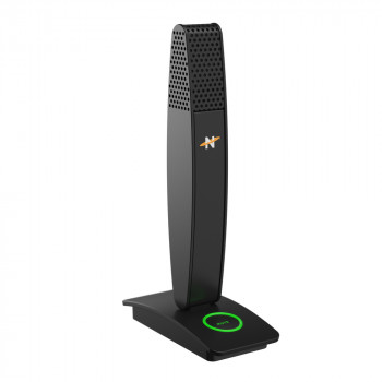 Neat MIC-1010-01 USB-kondensaattorimikrofoni herttakuvviolla, kuulokemonitoroinnilla, mykistyspainikkeella, pöytätelineellä