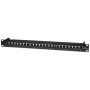 Intellinet 513487 24-porttinen Cat5e STP 1U rack-asennettava patch-paneeli, musta