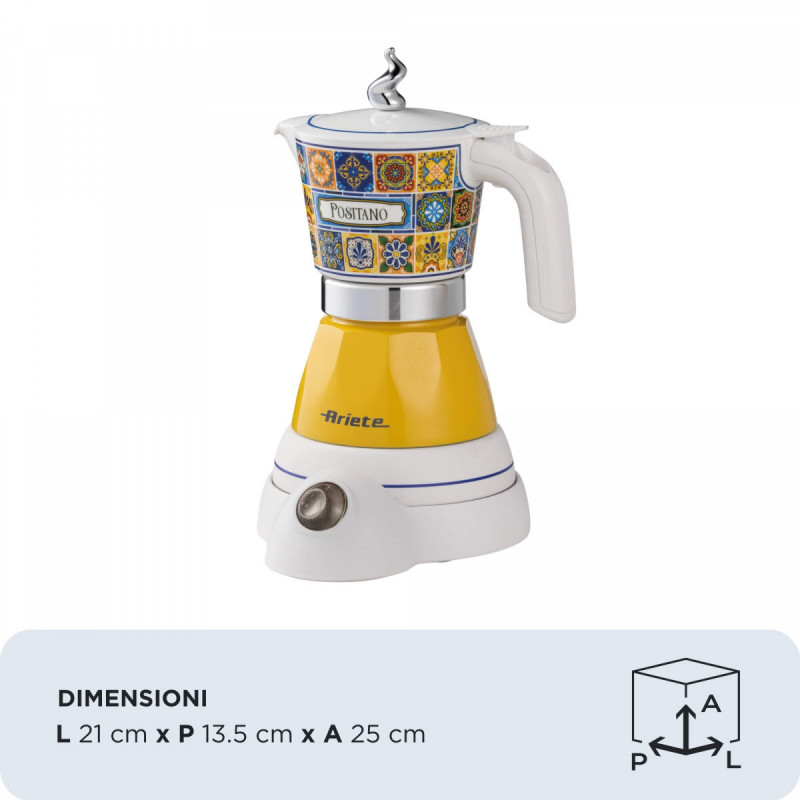 Ariete Moka Positano Electric sähköinen mokakeitin 1358PO, musta